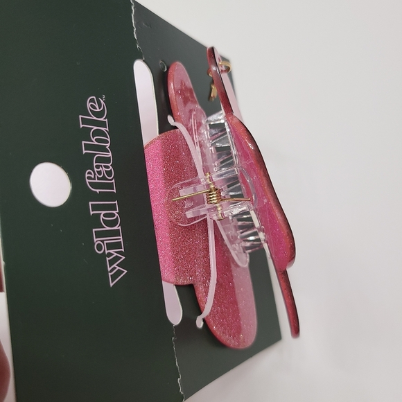 Wild Fable Pink Glittery Cowgirl Hat Hair Claw Clip - Picture 2 of 2